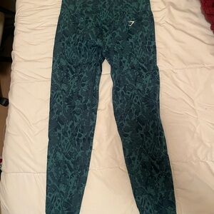 Gymshark Teal Patterned Leggings